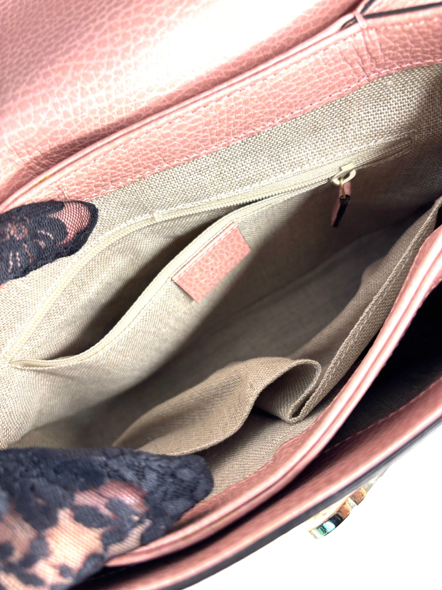 Gucci Interlocking G Top Handle Pink Leather Shoulder Bag - Preloved