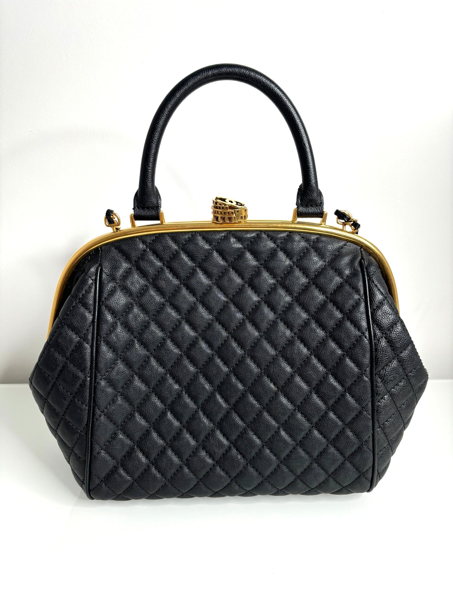 Chanel Paris in Rome Colosseum Lock Bowling Shoulder Bag