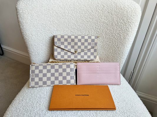 Louis Vuitton Felicie Pochette Damier Azur (RRP £1090)