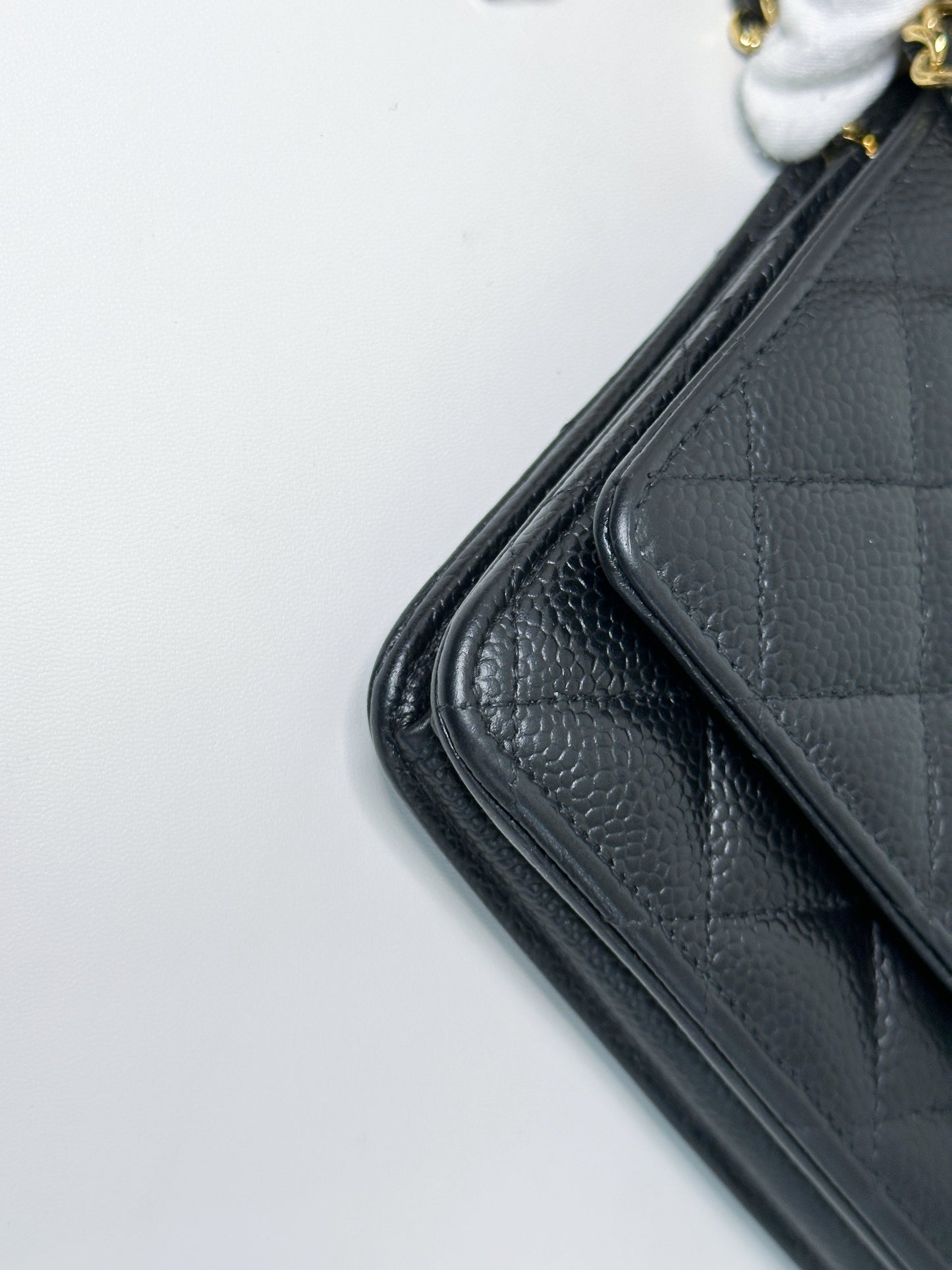 Chanel Classic Wallet on Chain Caviar Black GHW 2859 Holo card