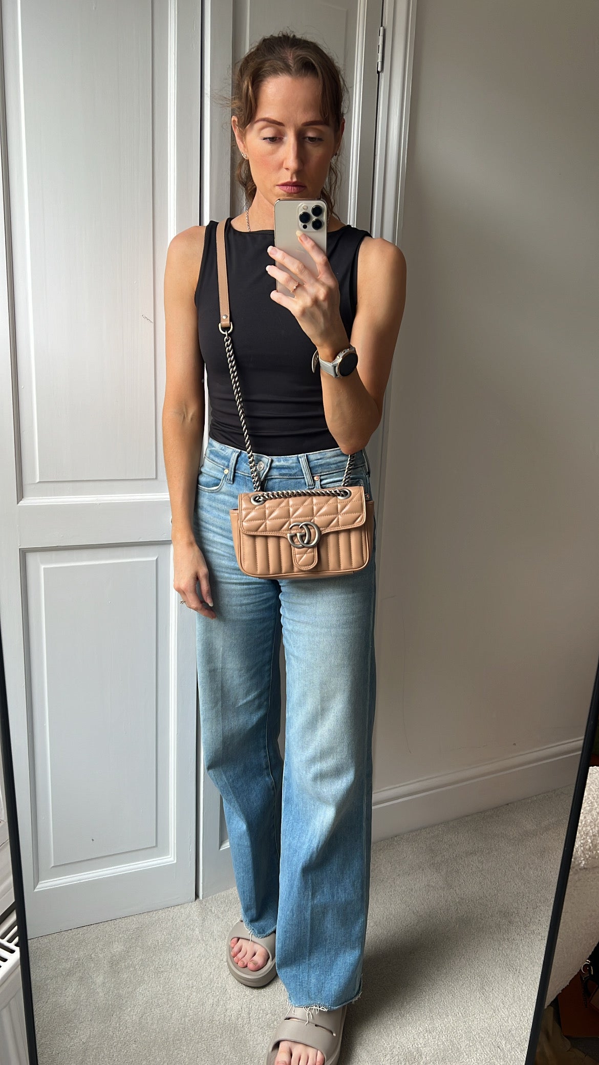 Gucci GG Beige Aria Marmont Mini Shoulder Bag (RRP £1800)