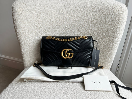 Gucci GG Black Marmont Small Shoulder Bag (RRP £2070)