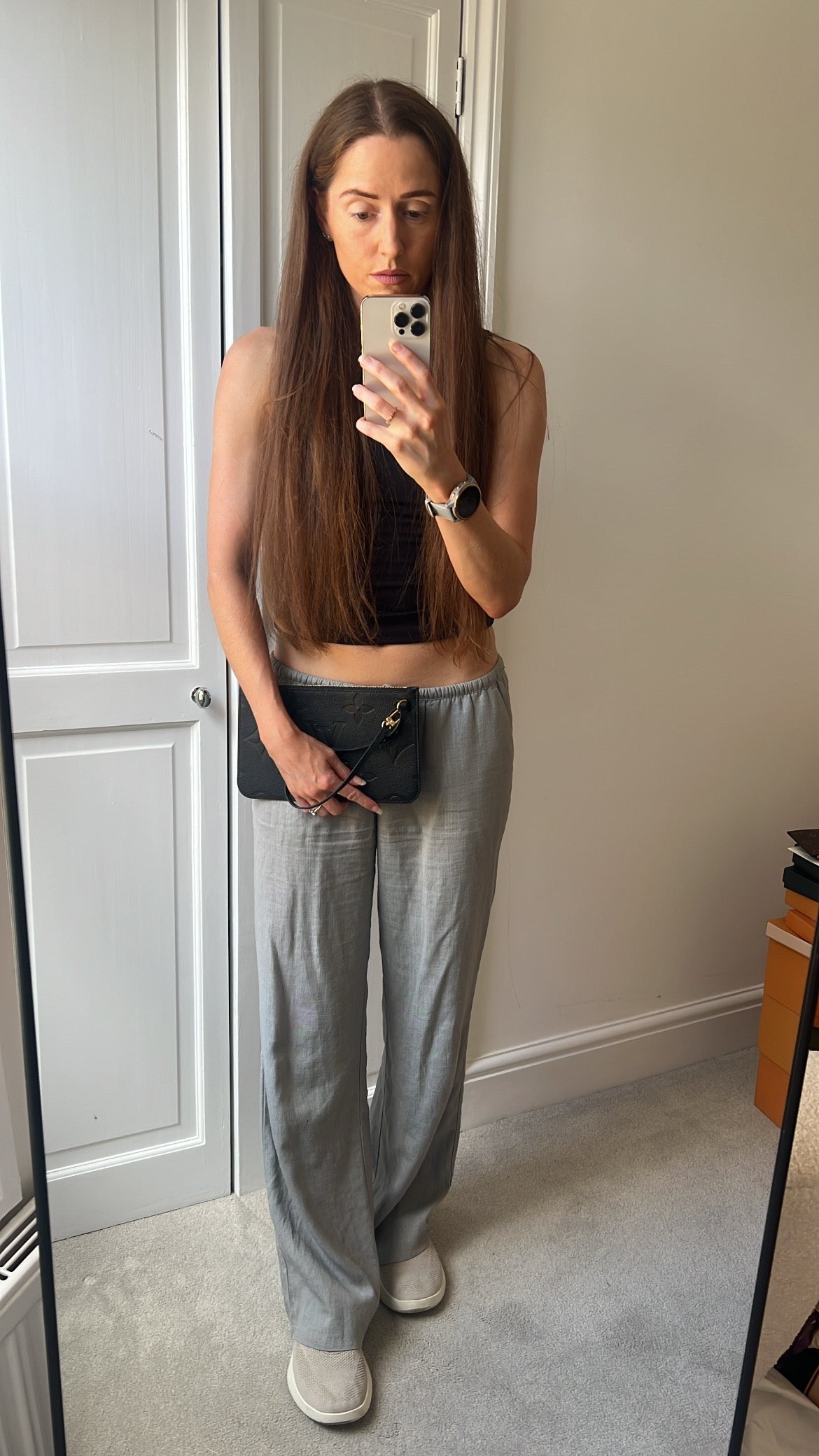 Louis Vuitton Pouch (from Neverfull) Black Empreinte