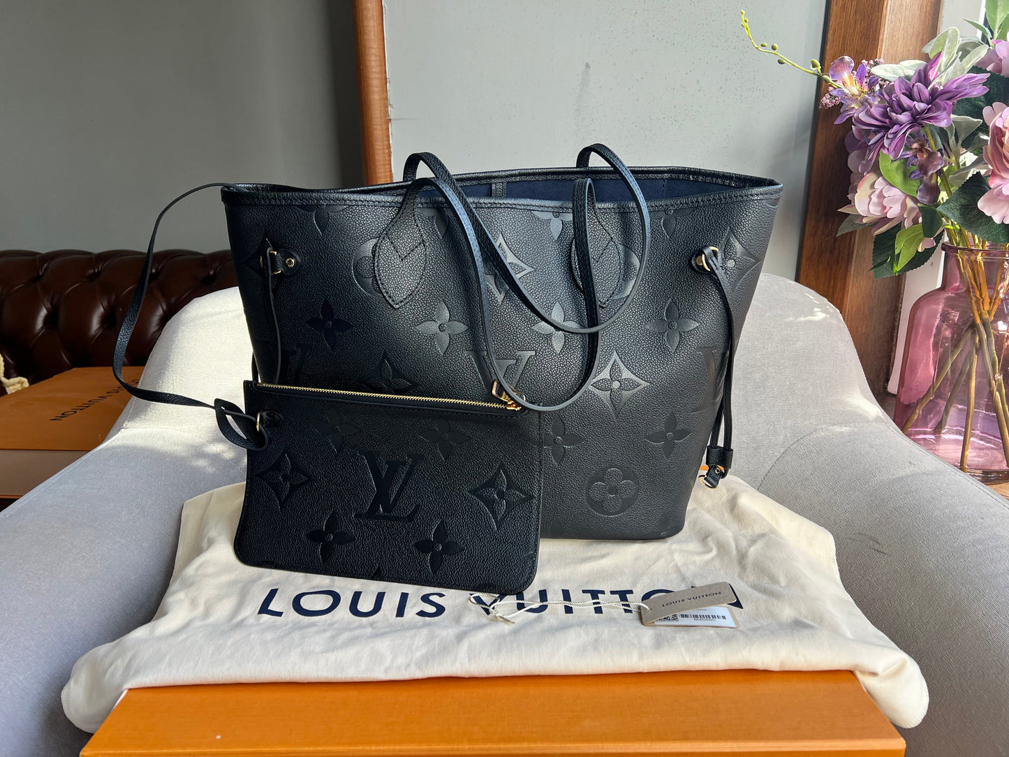 Louis Vuitton Neverfull MM Black Empreinte (RRP £1,940)
