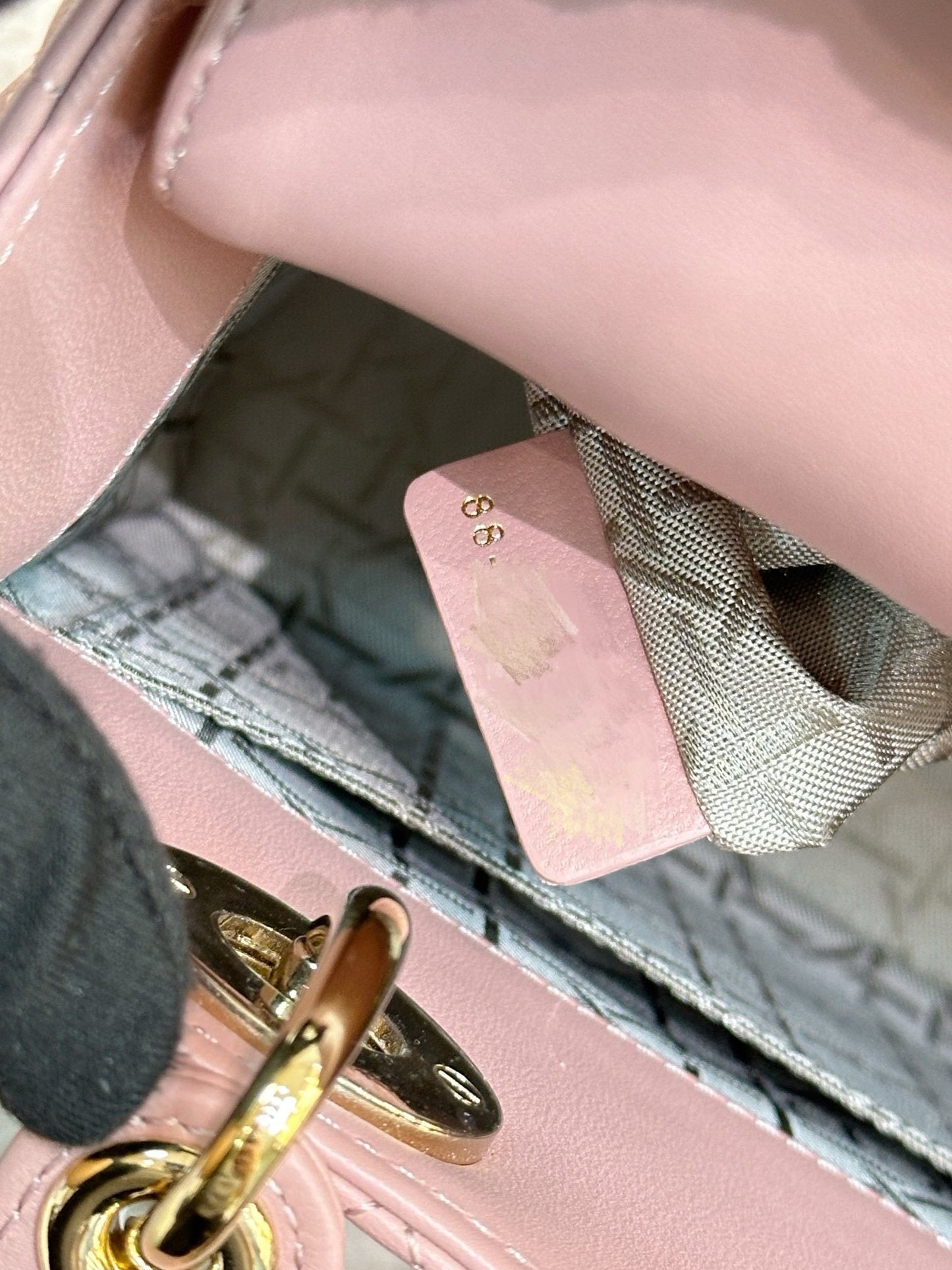 Christian Dior Small Lambskin Cannage My ABC Dior Lady Dior Pink