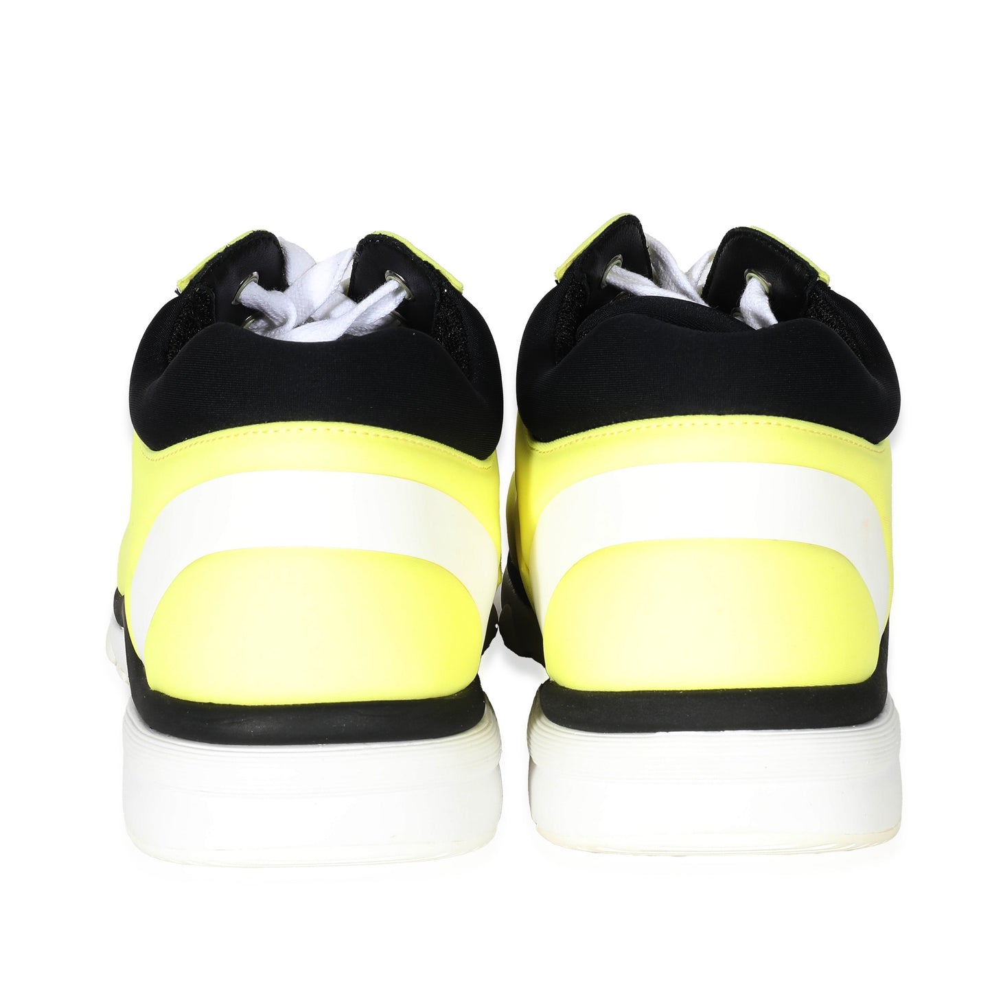 Neon Yellow Lycra Interlocking CC Sneakers 39.5