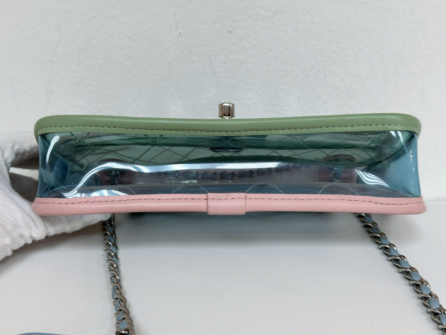 Chanel Coco Splash PVC Mini Flap Bag Pink/Blue/Green 2576 holo