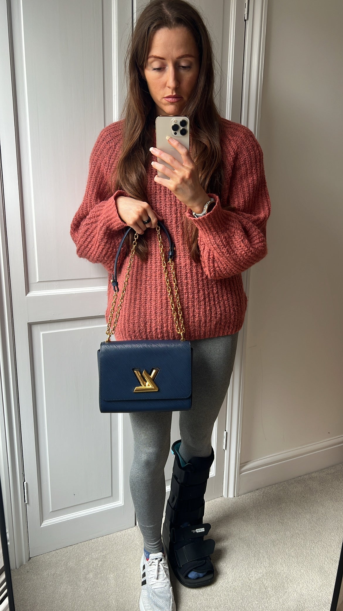 Louis Vuitton Navy Blue Twist MM Shoulder Bag (RRP £3450)