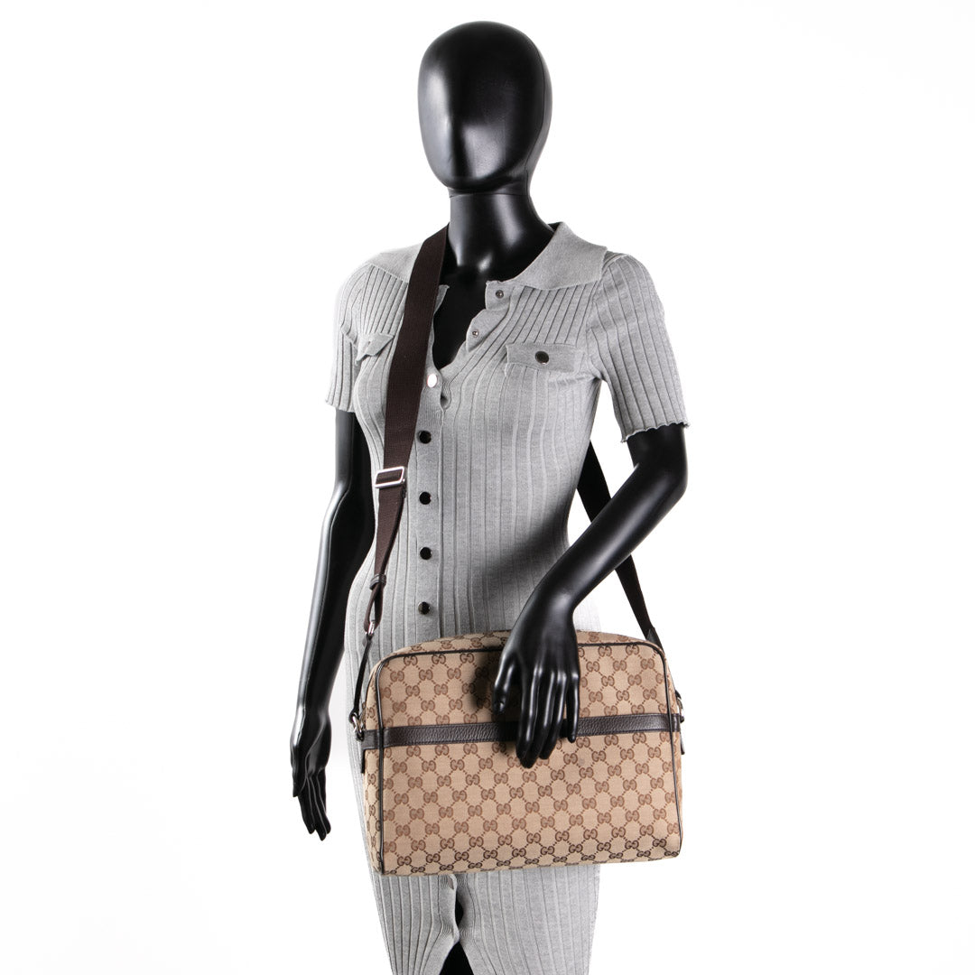 GUCCI GG Canvas Pocket Messenger Bag