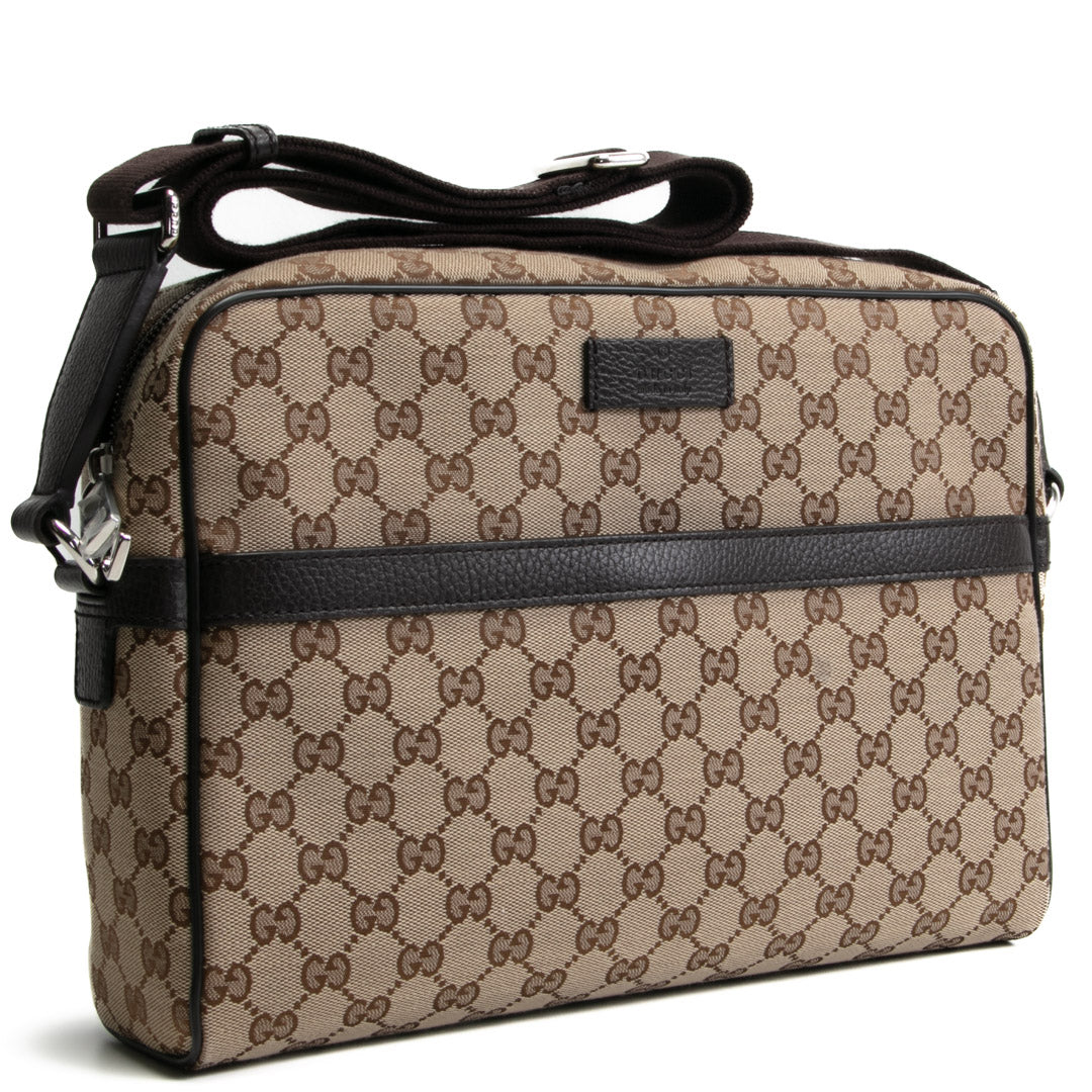 GUCCI GG Canvas Pocket Messenger Bag