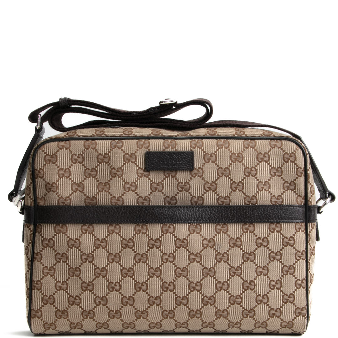GUCCI GG Canvas Pocket Messenger Bag