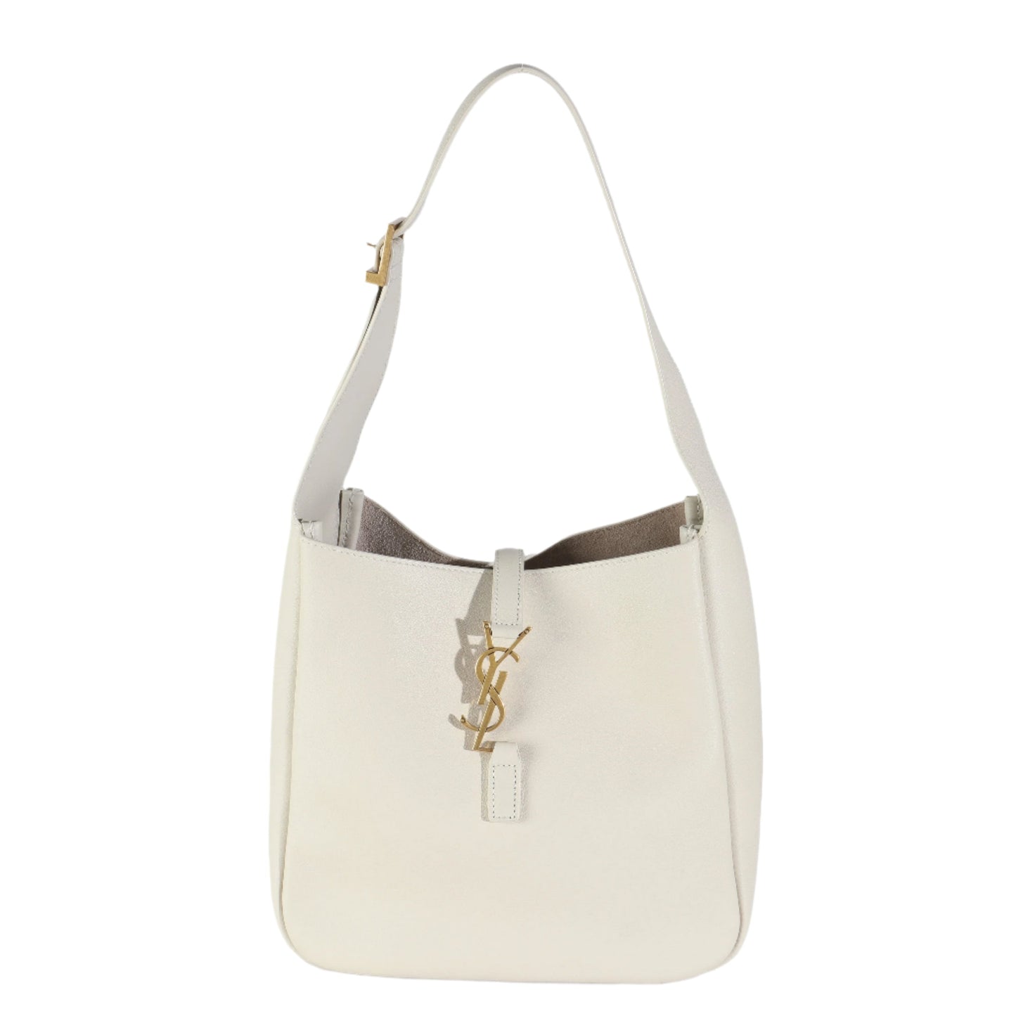 White Smooth Calfskin Small Le 5 A 7 Soft Hobo