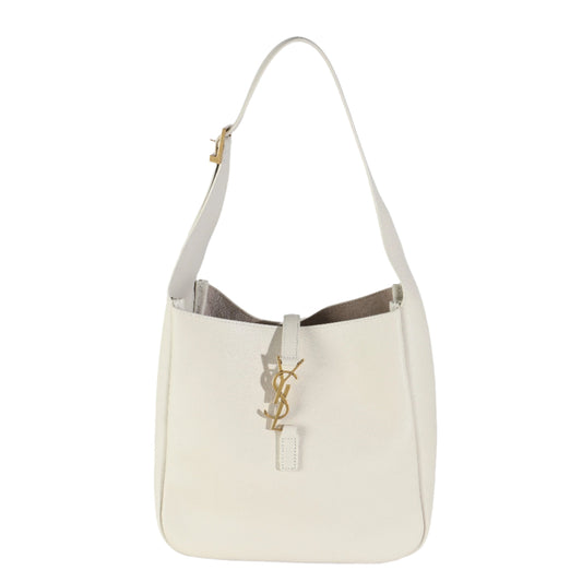 White Smooth Calfskin Small Le 5 A 7 Soft Hobo