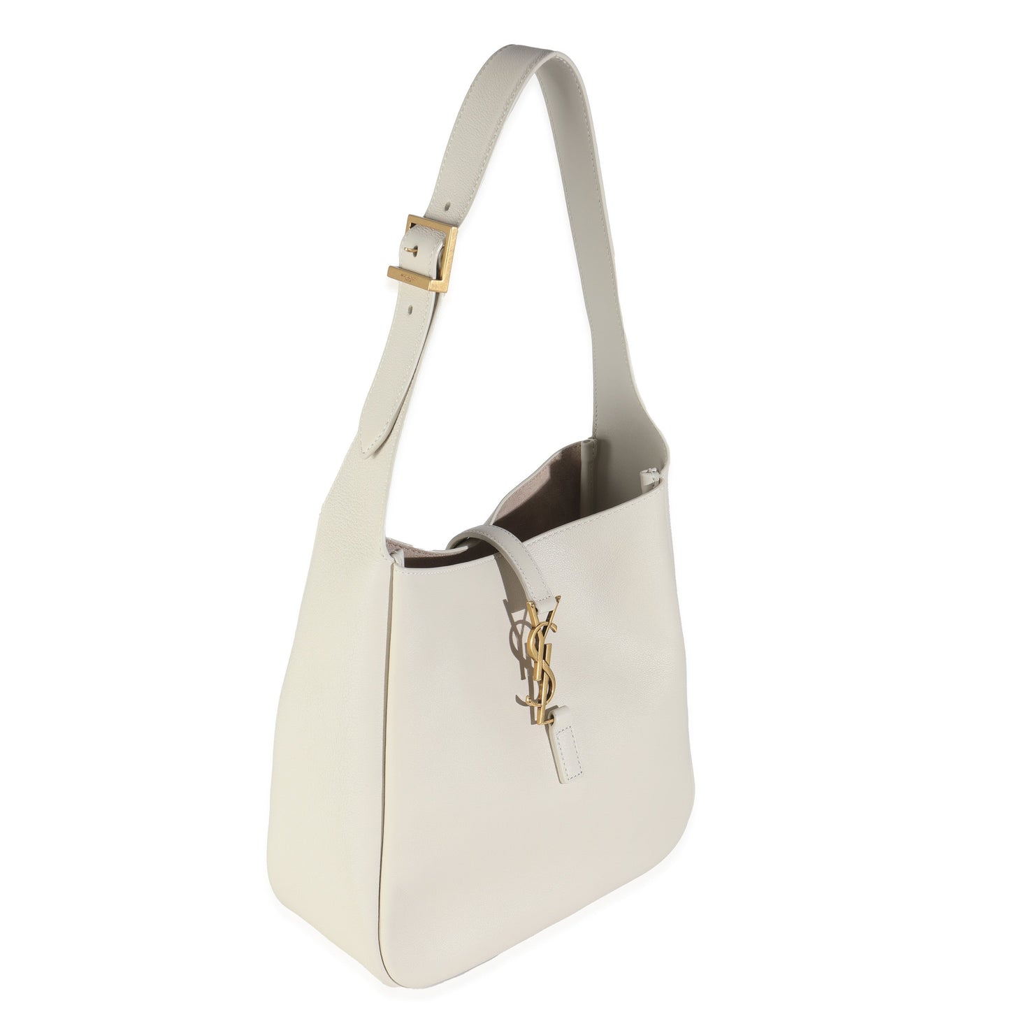 White Smooth Calfskin Small Le 5 A 7 Soft Hobo
