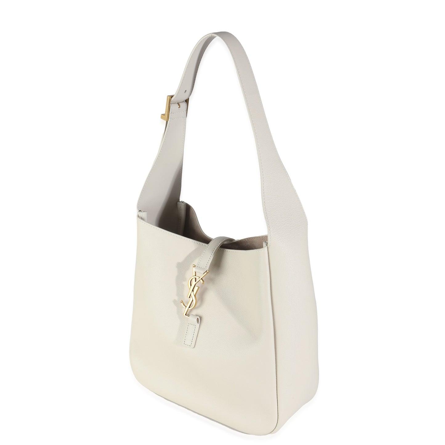 White Smooth Calfskin Small Le 5 A 7 Soft Hobo