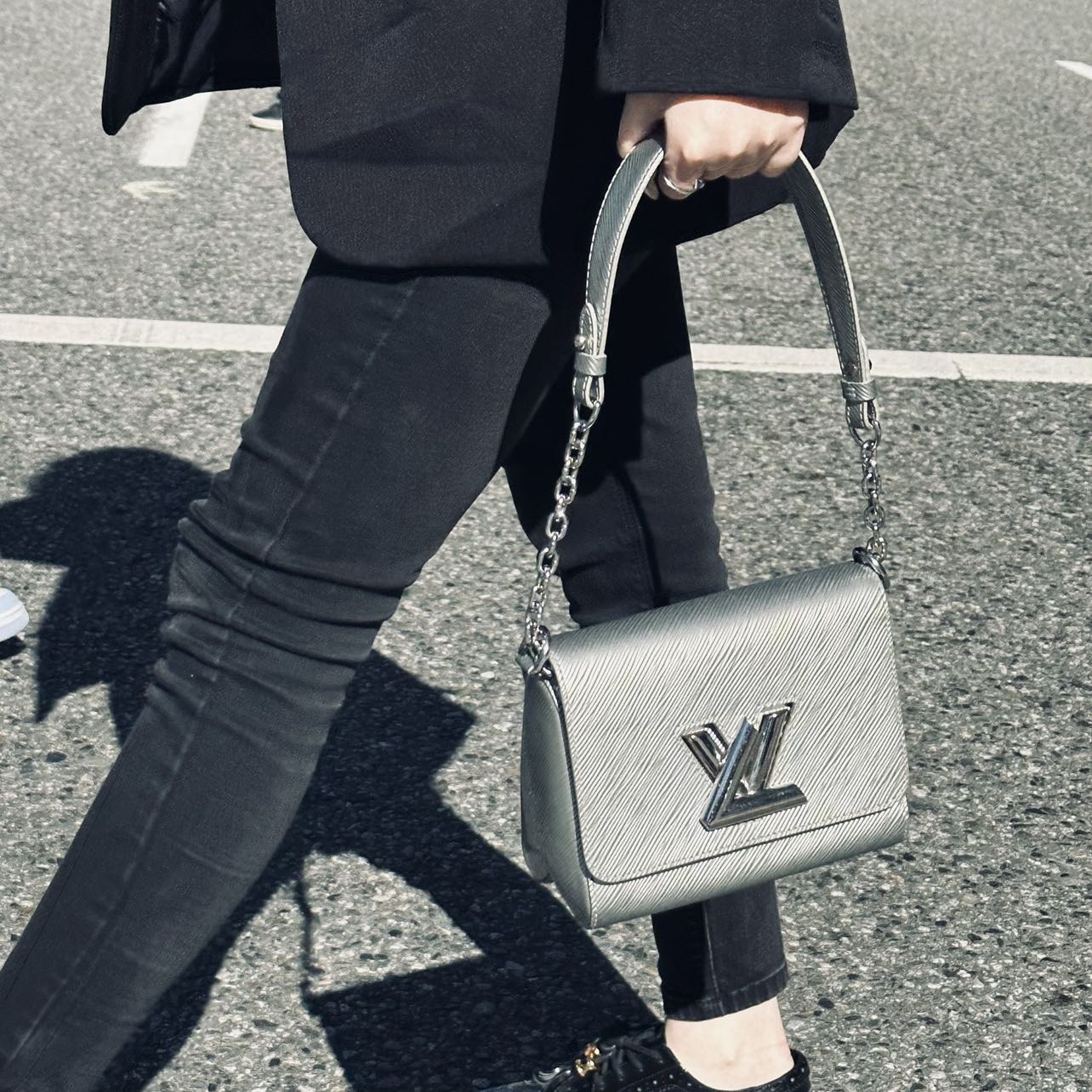 Louis Vuitton Silver EPI leather Twist PM