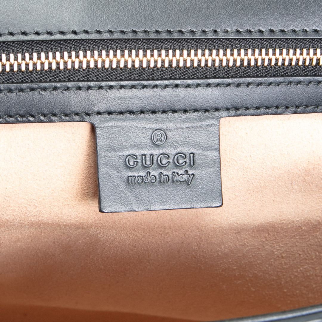 GUCCI Guccisima Medium Padlock Shoulder Bag - Black