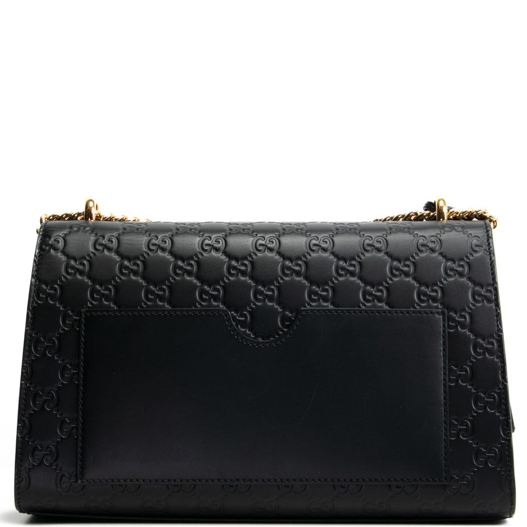 GUCCI Guccisima Medium Padlock Shoulder Bag - Black