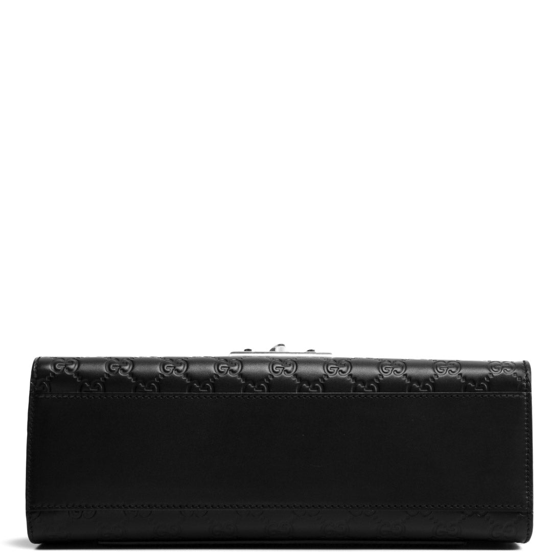 GUCCI Guccisima Medium Padlock Shoulder Bag - Black