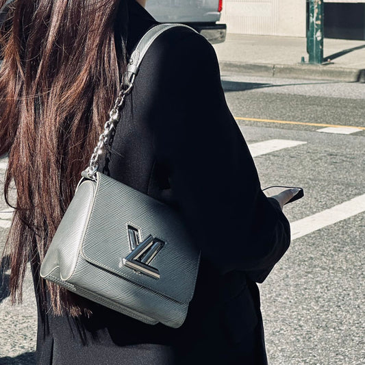 Louis Vuitton Silver EPI leather Twist PM