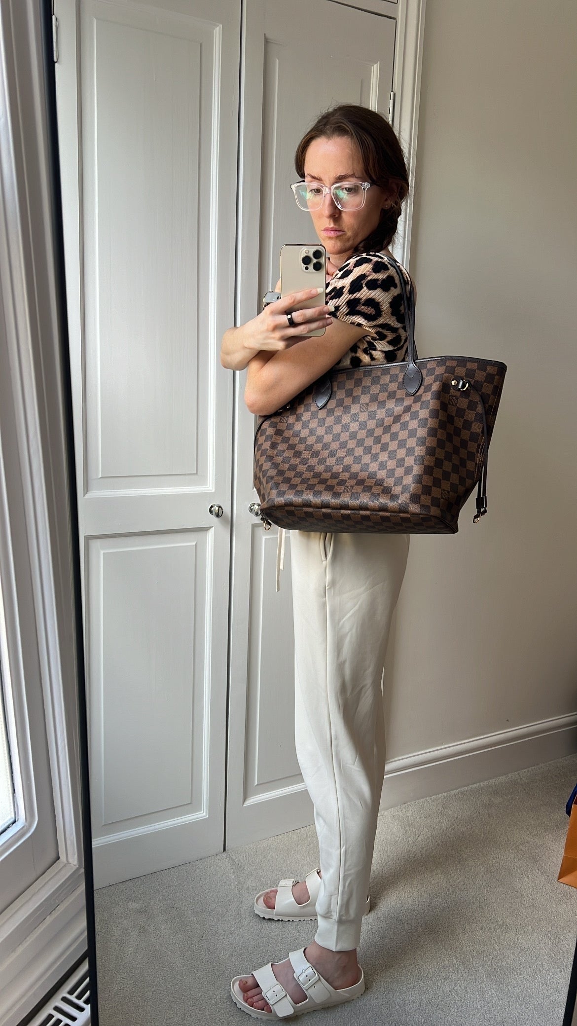 Louis Vuitton Neverfull MM Damier Ebene Rose Ballerine (RRP £1410)