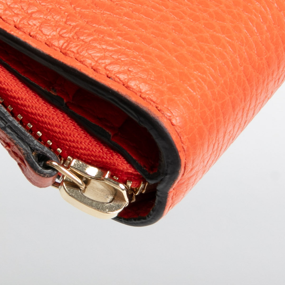 GUCCI Interlocking G Logo Wallet - Orange OUTLET FINAL SALE