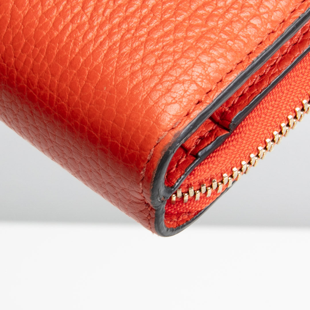 GUCCI Interlocking G Logo Wallet - Orange OUTLET FINAL SALE