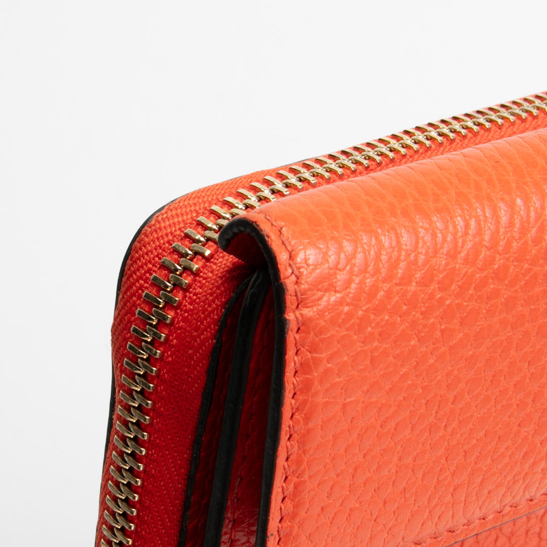 GUCCI Interlocking G Logo Wallet - Orange OUTLET FINAL SALE