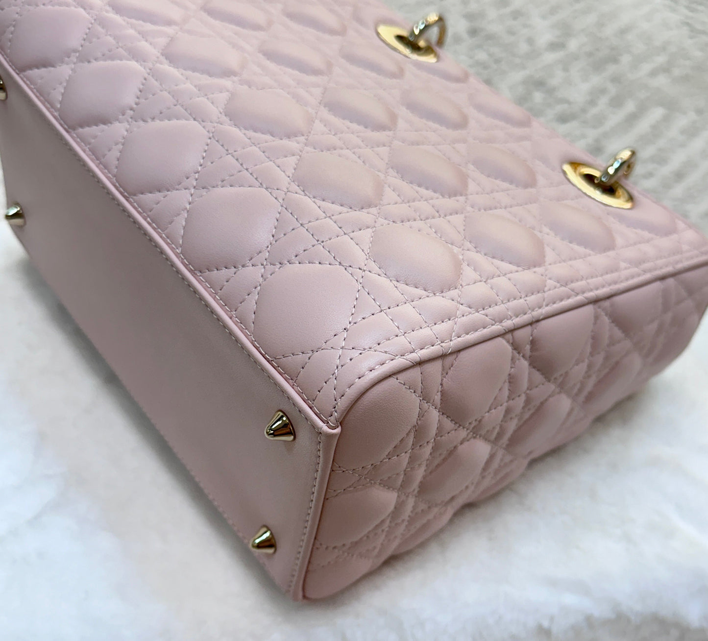 My Lady Medium Lady Dior Bag Pink Cannage Lambskin Flap Bag