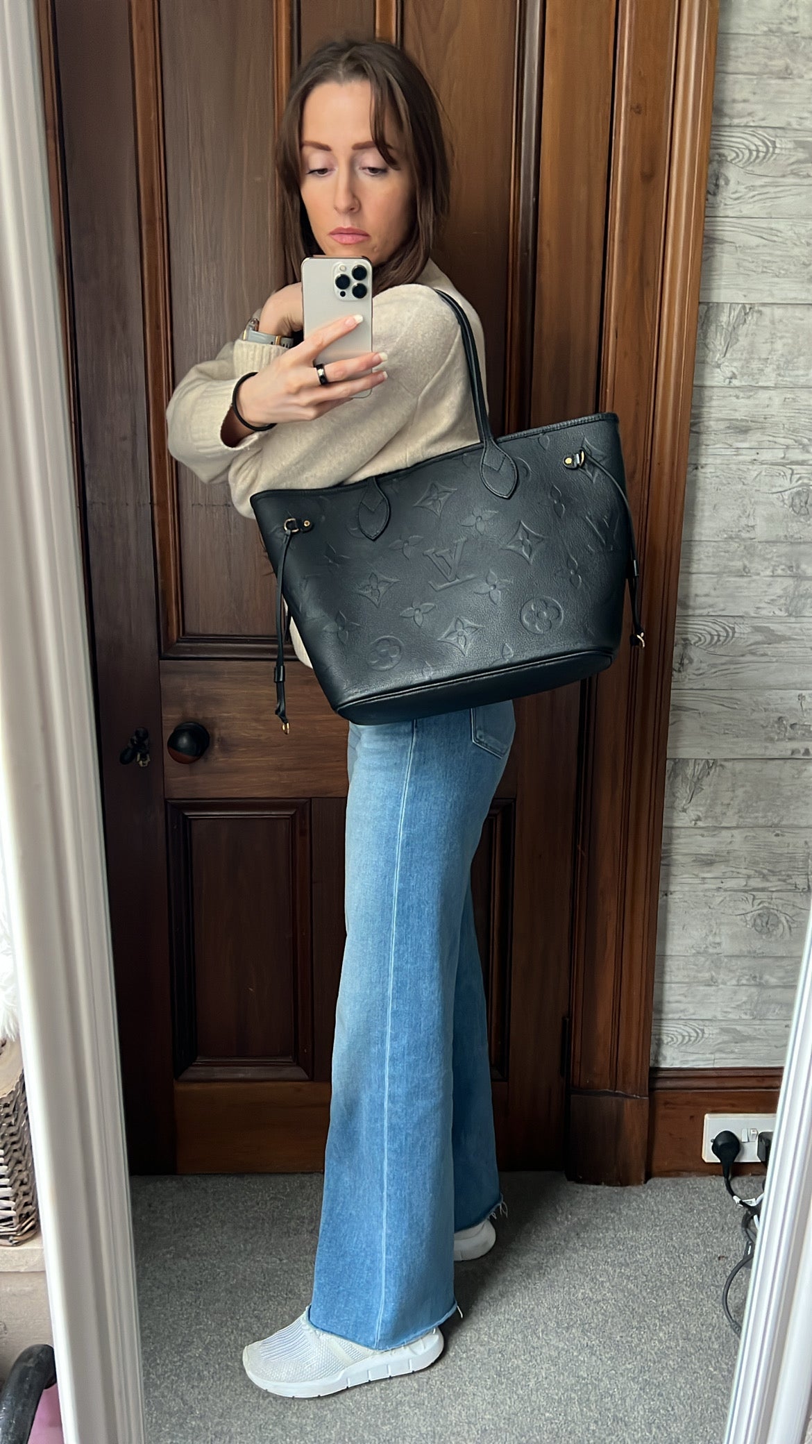 Louis Vuitton Neverfull MM Black Empreinte (RRP £1,940)