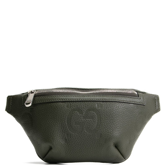 GUCCI Jumbo GG Embossed Small Belt Bag - Olive Green