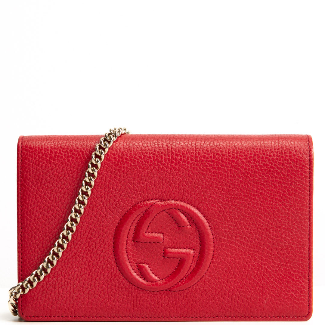 GUCCI Soho Wallet On Chain- Red OUTLET FINAL SALE