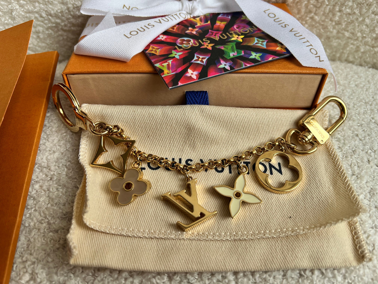 Louis Vuitton Fleur de Monogram Chain Bag Charm (RRP £450)