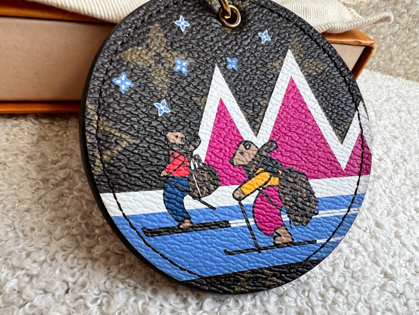 Louis Vuitton Limited Edition Bears Animation Print Monogram Keyring Bag Charm (RRP £245)