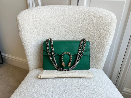 Gucci Dionysus GG Green Small Shoulder Bag (RRP £2,670)