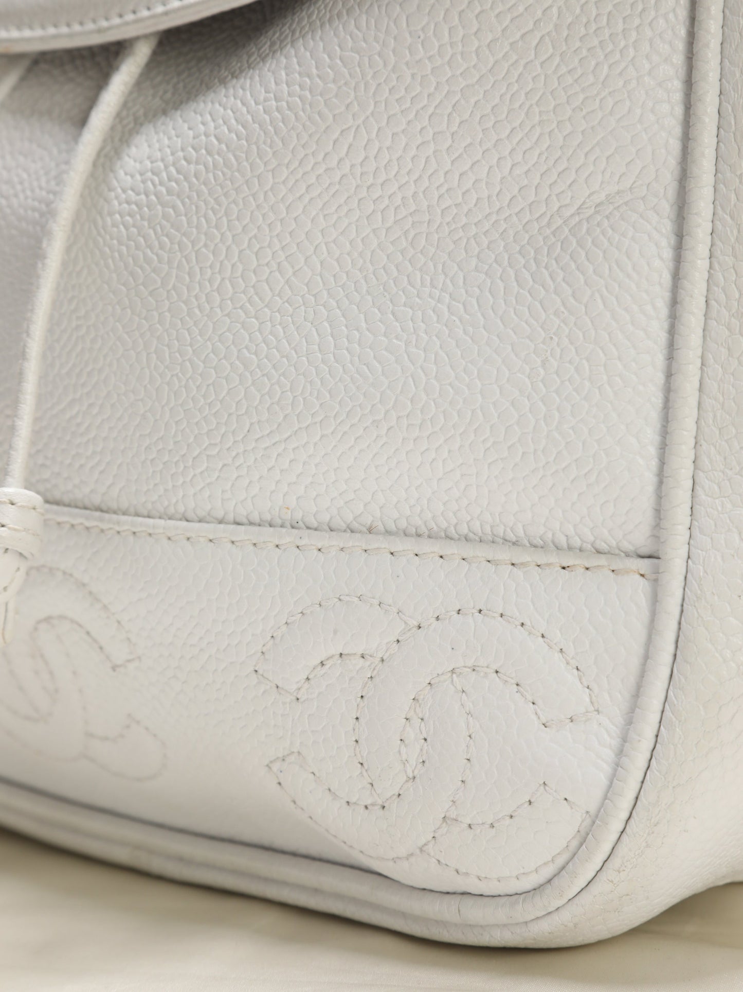 Chanel Caviar Logo Backpack