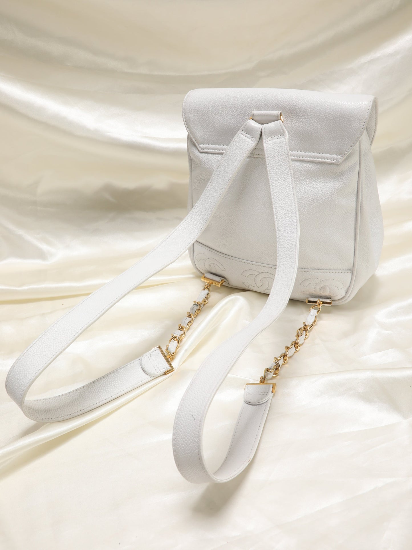 Chanel Caviar Logo Backpack