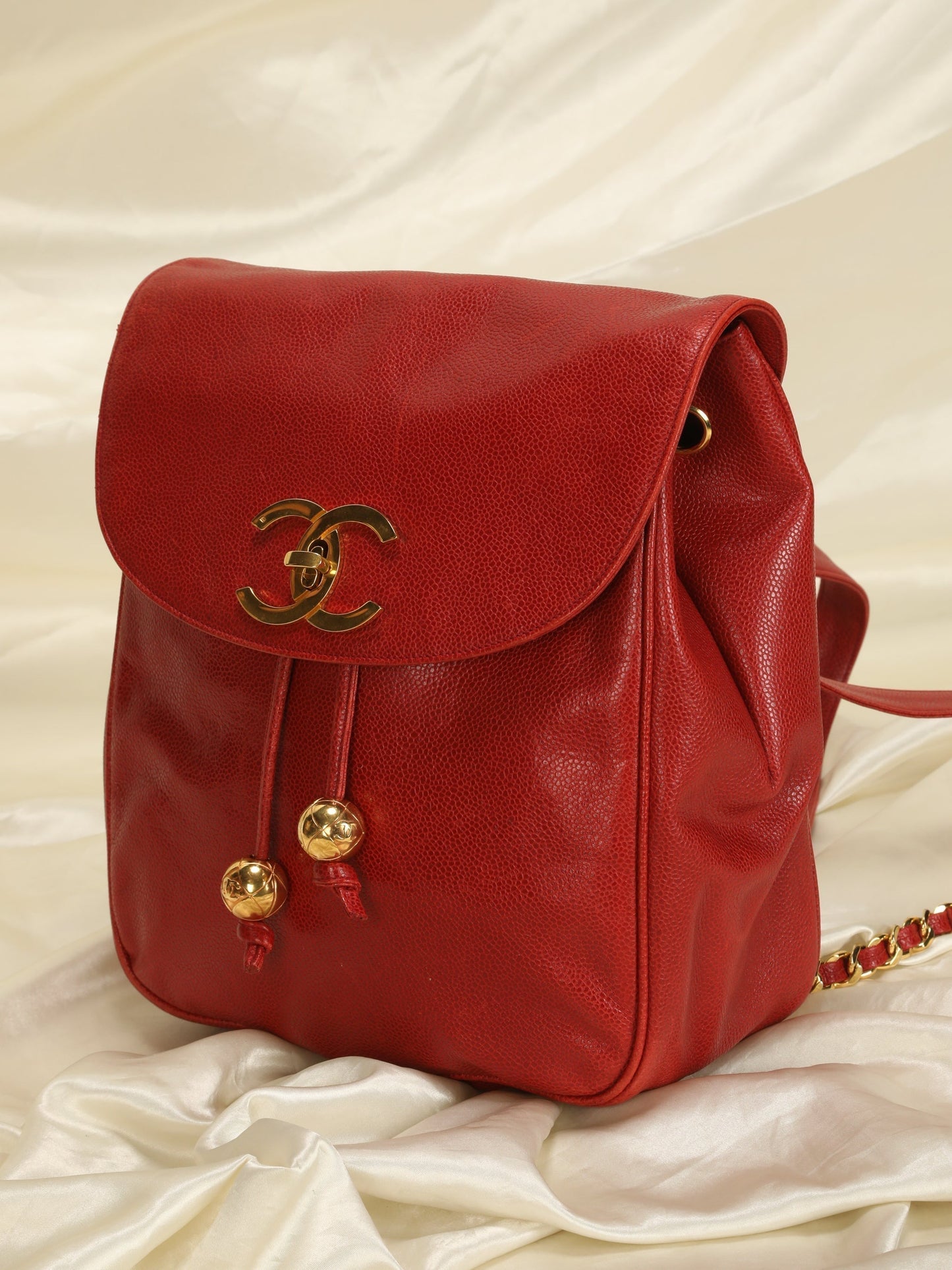 Chanel Caviar XL Logo Backpack