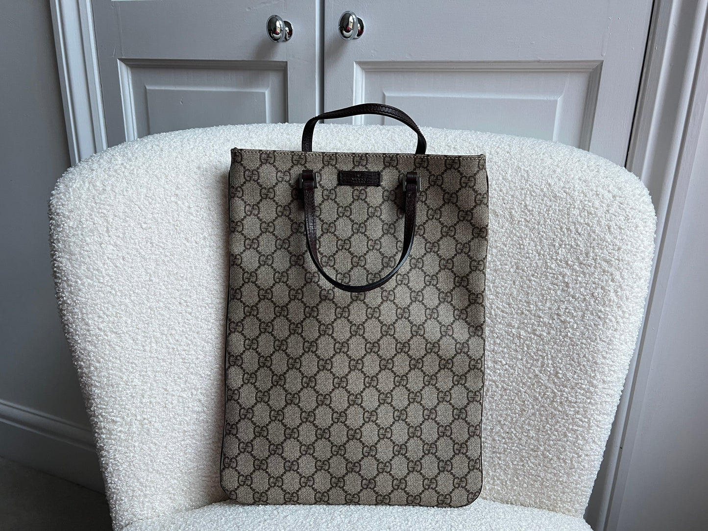 Gucci GG Canvas Vertical Flat Tote Bag