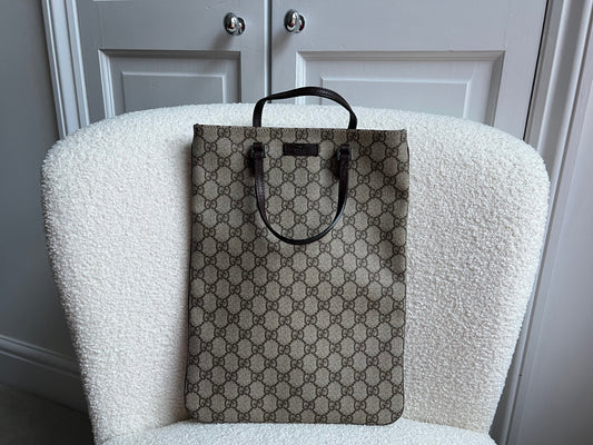 Gucci GG Canvas Vertical Flat Tote Bag