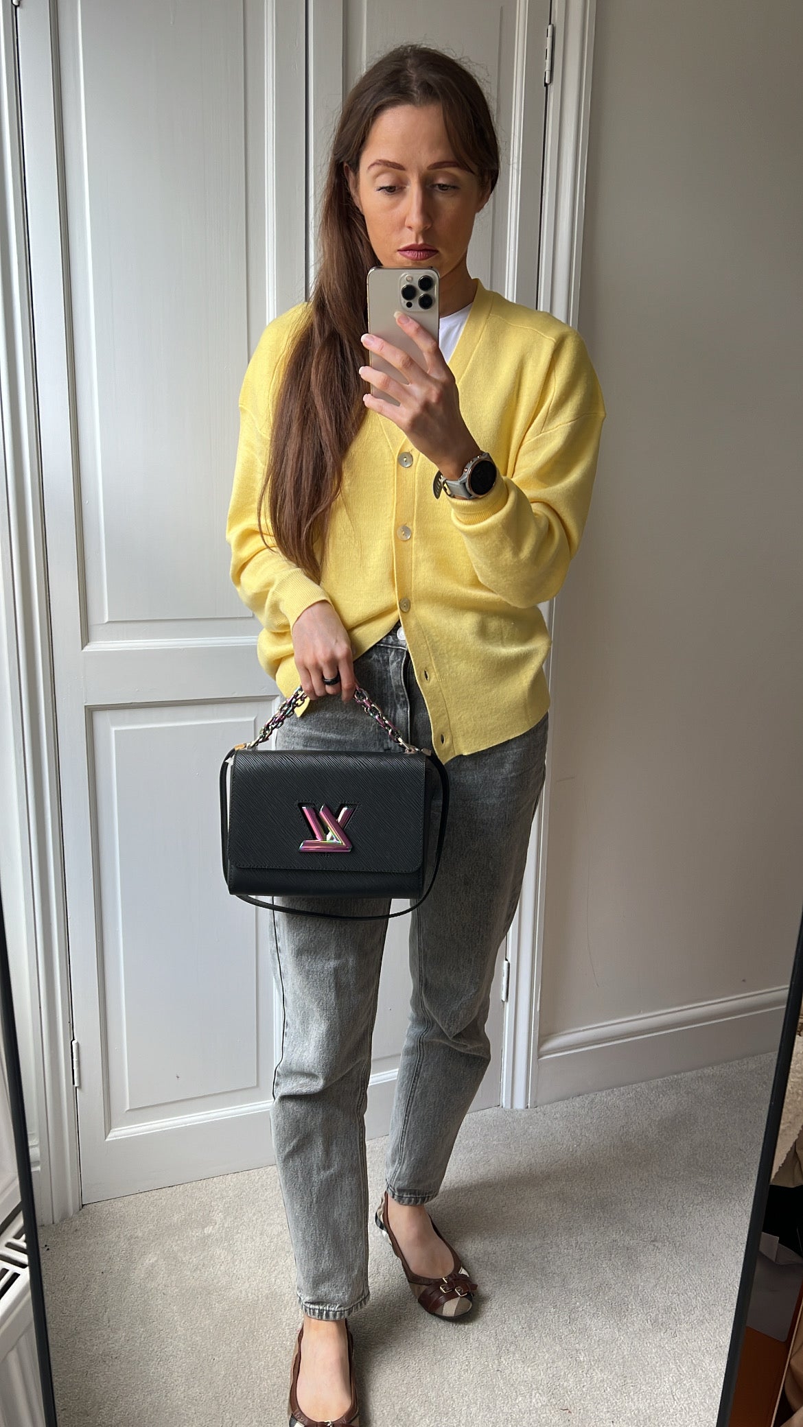 Louis Vuitton Black Triple Chain Twist MM Shoulder Bag (RRP £3550)