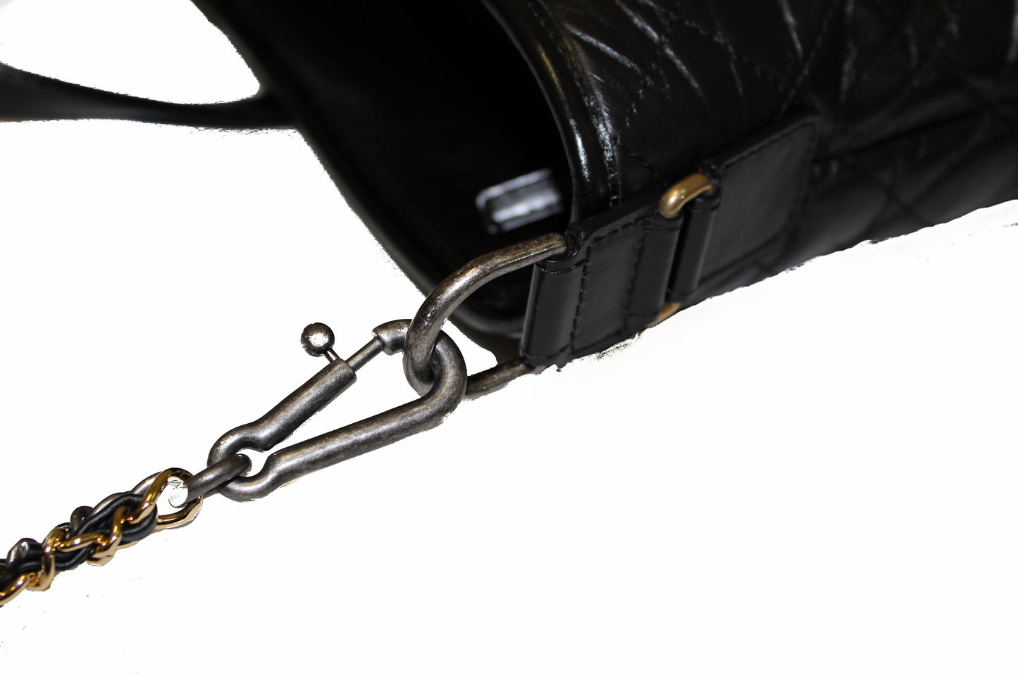Chanel Black Aged Calfskin Quilted Large Gabrielle Shopping Tote