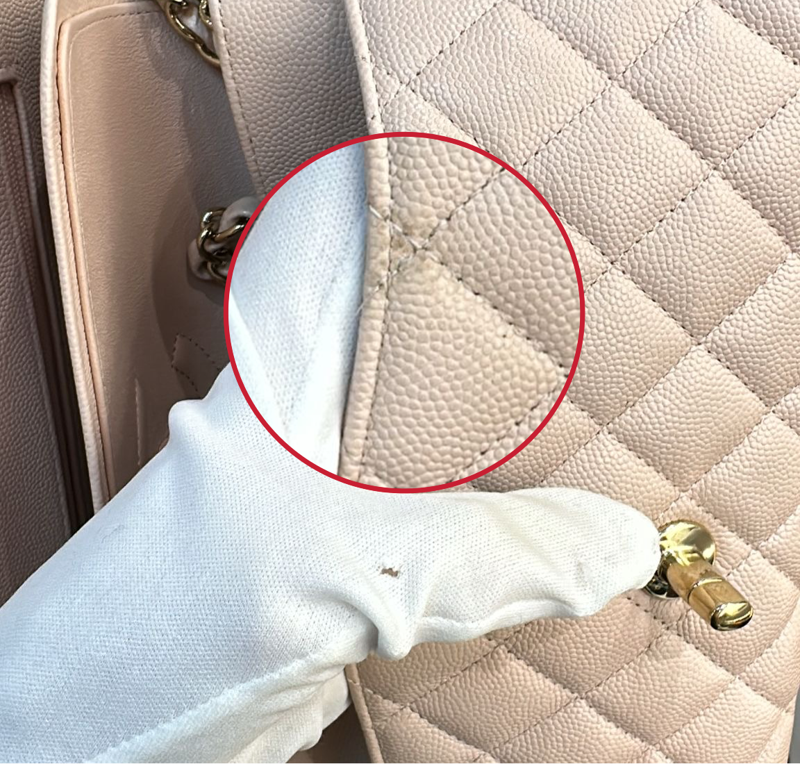 Chanel Medium Caviar Quilted Double Flap Light Pink 21Ｃ