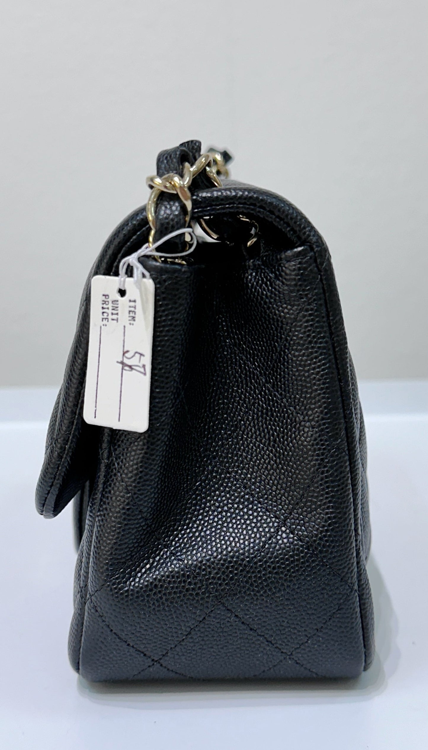 Chanel Black Mini Square Caviar Flap Bag Gold Hardware