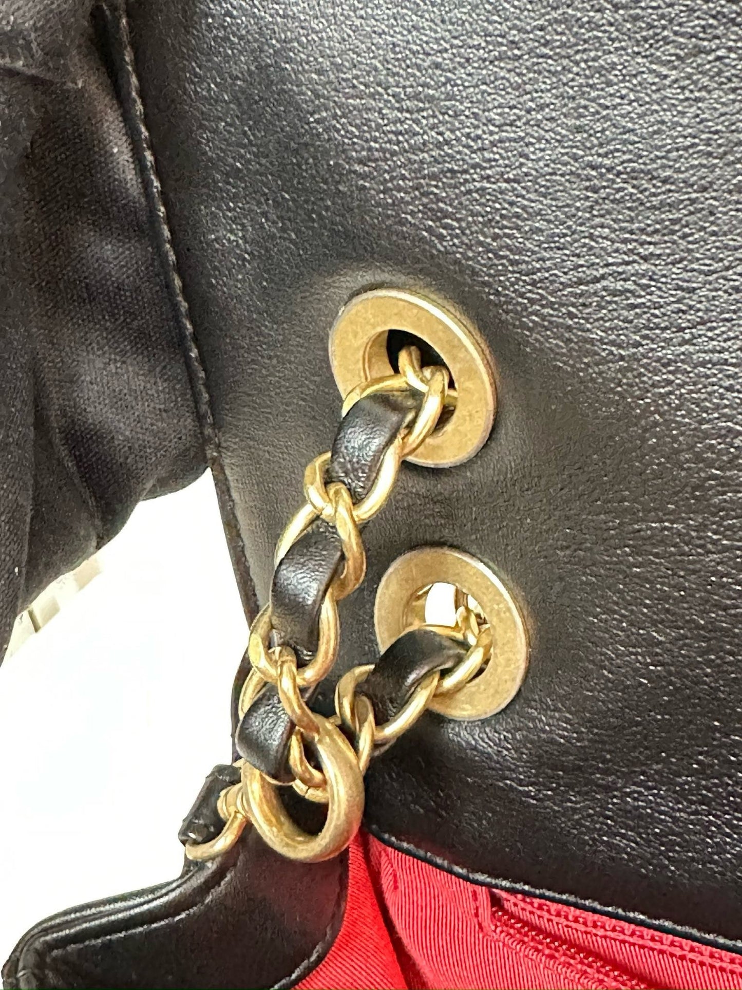 Chanel Calfskin Quilted Small Enchained Flap Black 2955 holo card
