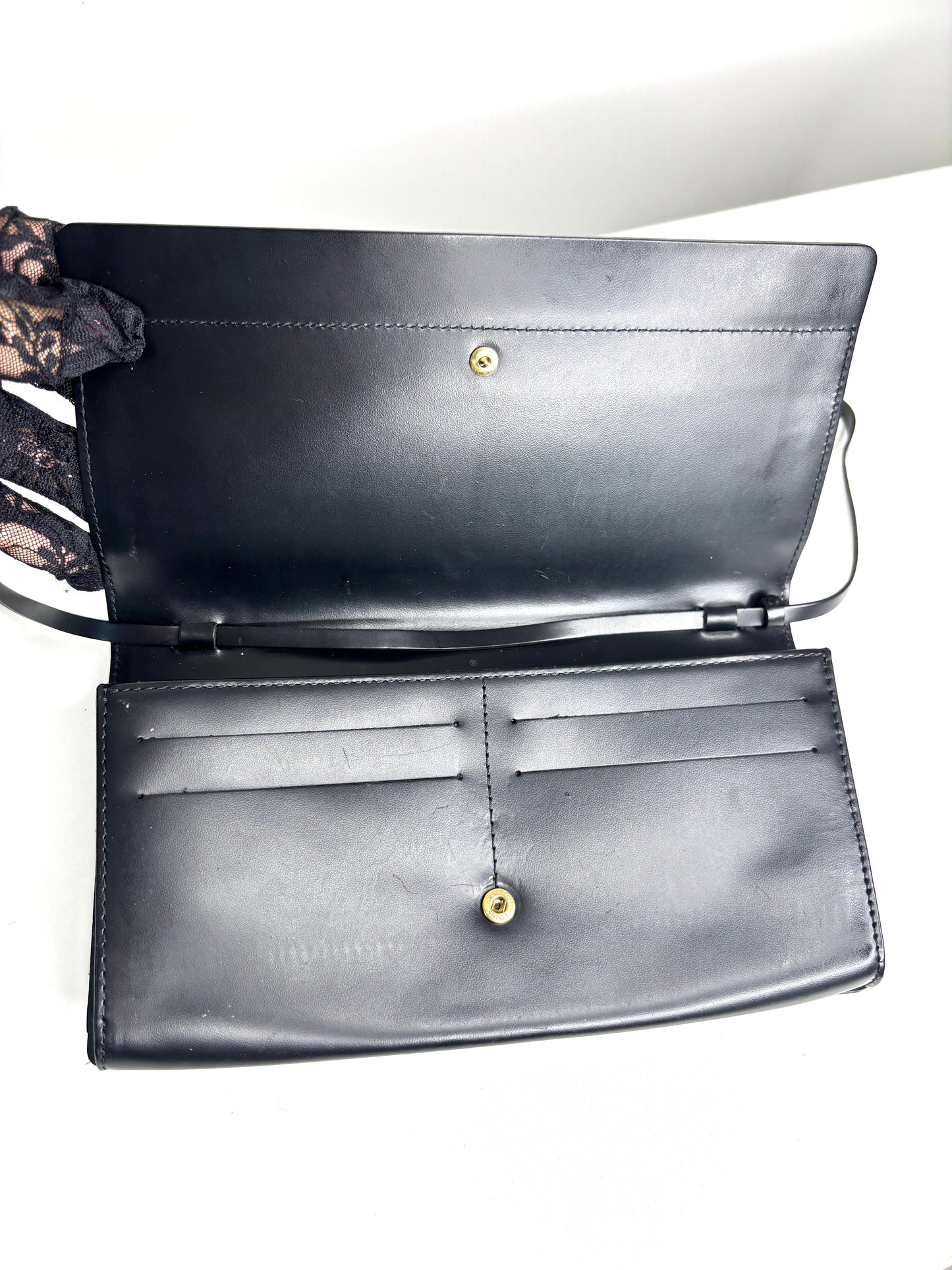 Louis Vuitton Hornfleur Black Epi Leather Pochette Clutch Bag - Preloved