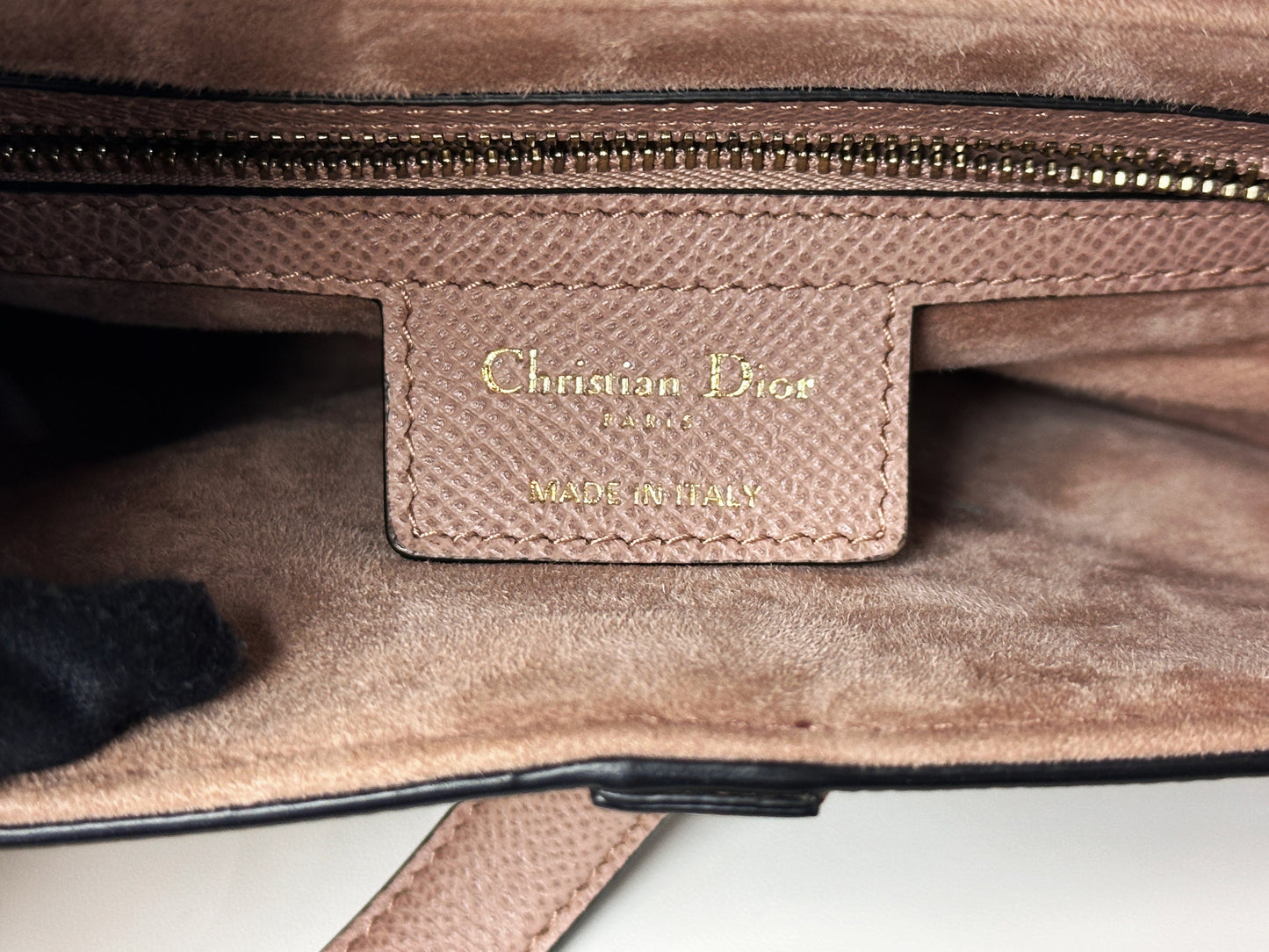 Christian Dior Saddle Bag with Strap Golden Saddle Nude Brush Grained Calfskin 2023 year