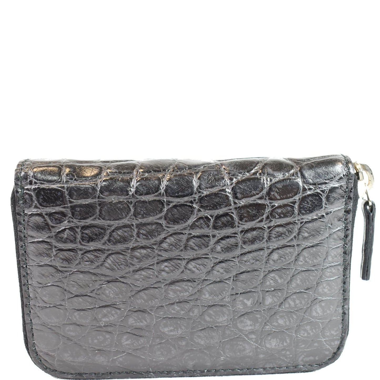 GUCCI Embossed Crocodile Zip Around Bifold Wallet Black 256235 - Final Sale