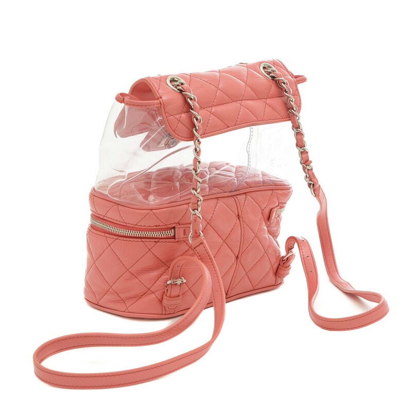 Chanel Matelasse Chain Backpack Rucksack Leather Vinyl Pink A57826