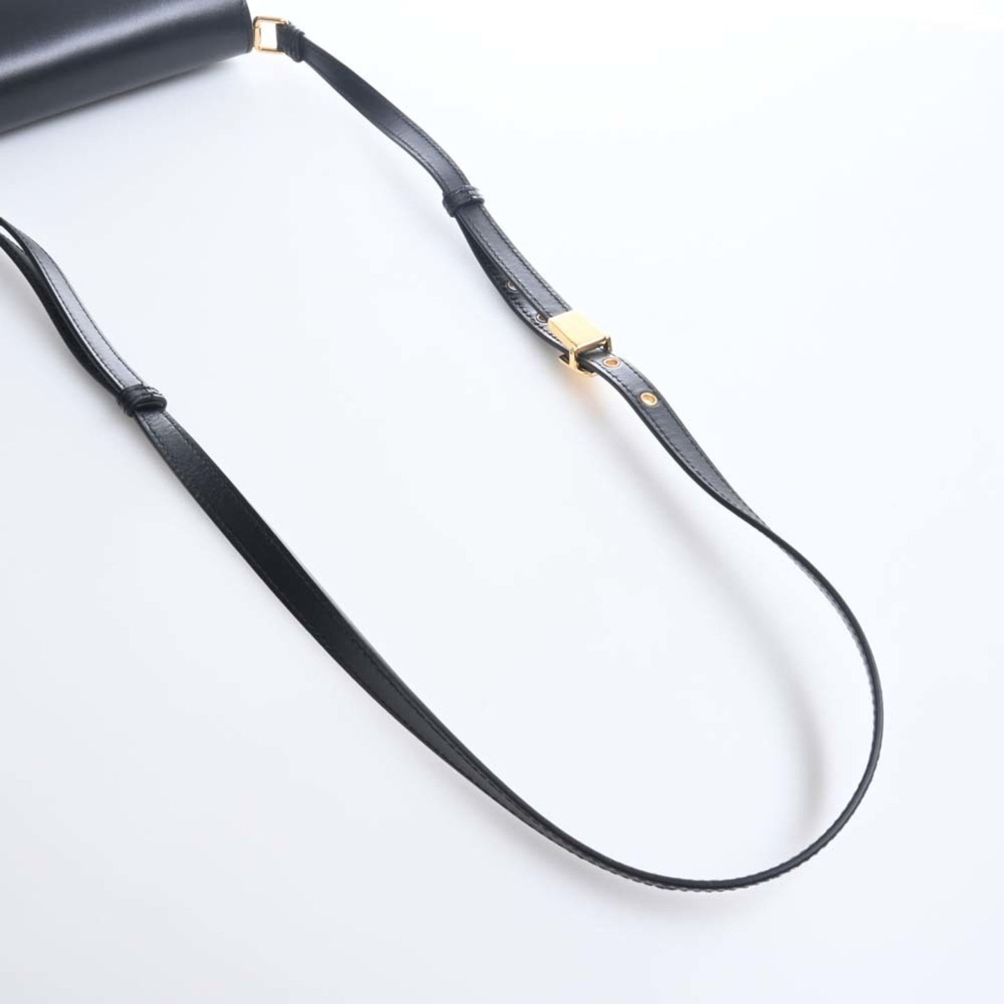 CHRISTIAN DIOR Leather Bobby Frame Bag Shoulder Black Women's